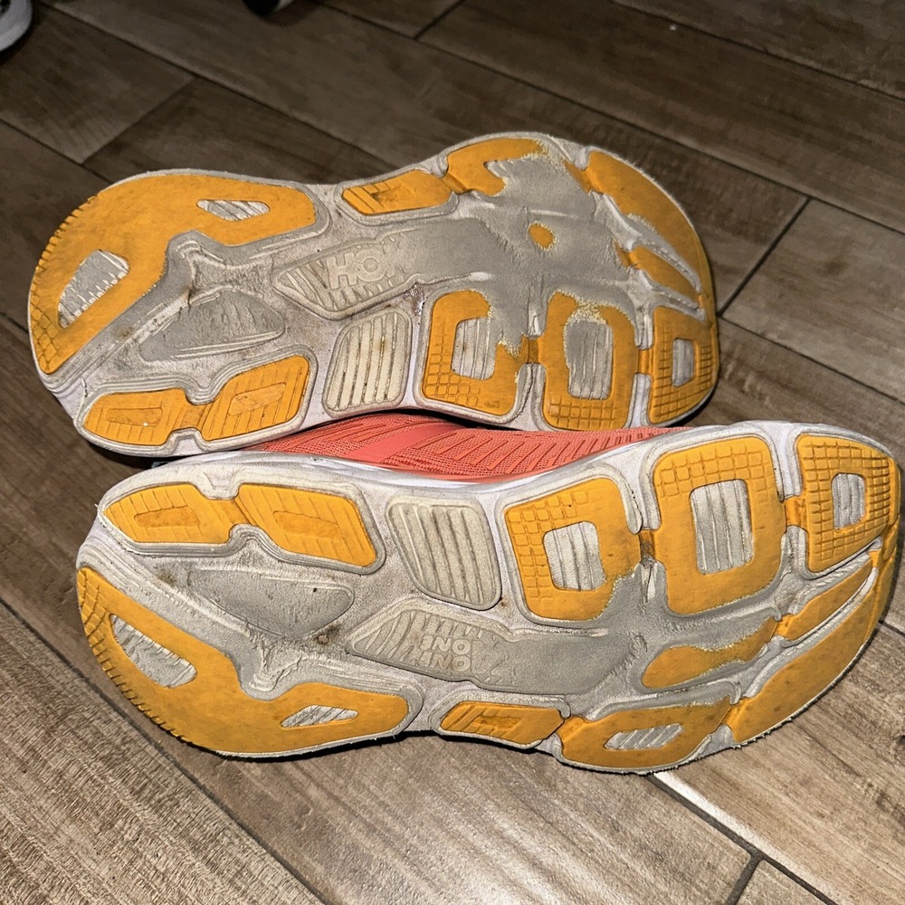 HOKA One One Bondi 7 Womens Orange Sneaker Size 10 - Picture 6 of 6